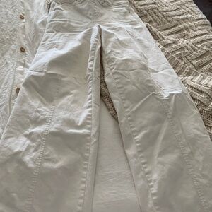 Medium Spanx wide leg jeans seamed front